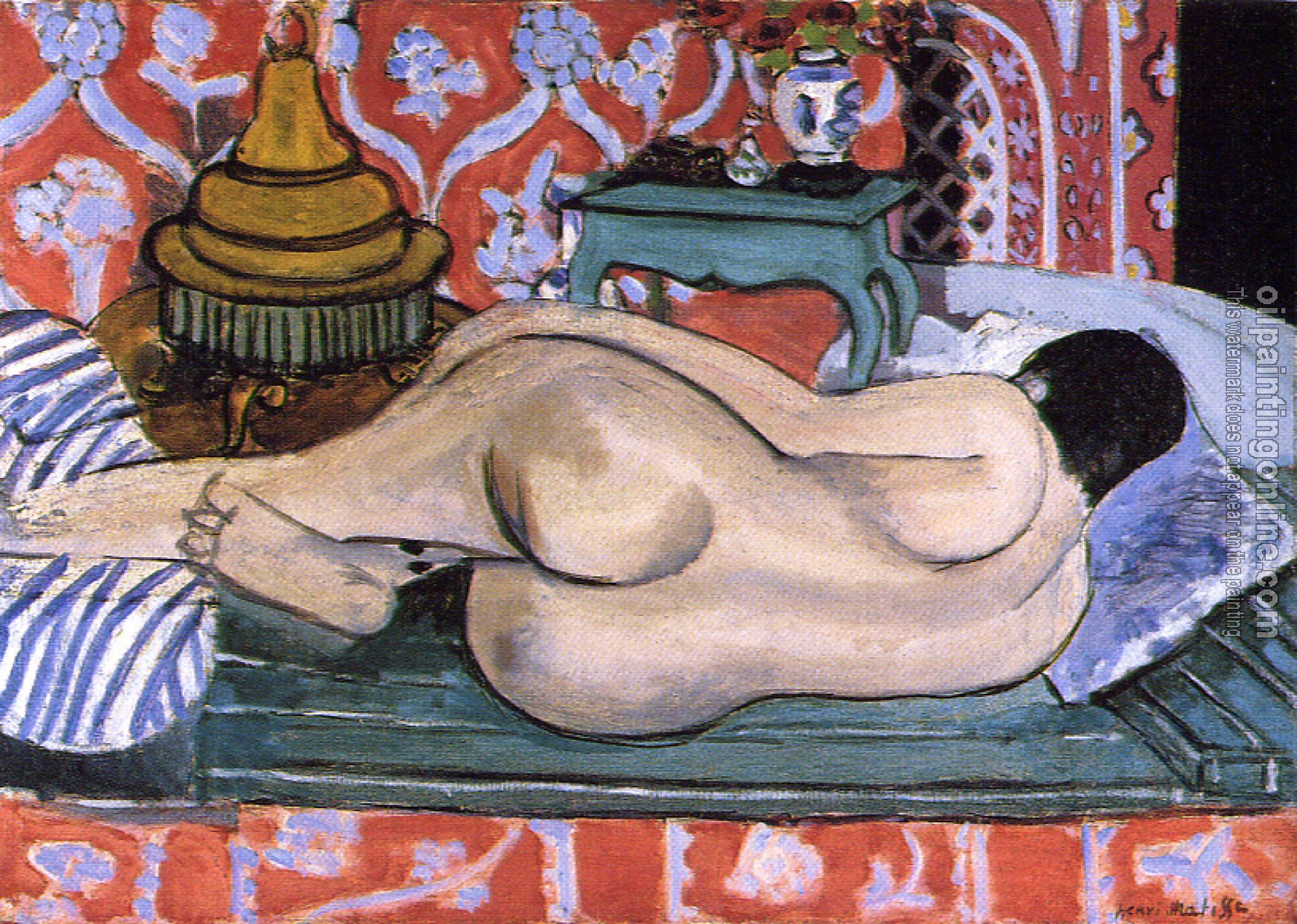 Matisse, Henri Emile Benoit - reclining nude seen from the back